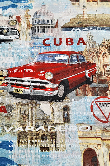 dekoratív szövet CUBA retro design
