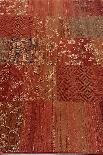Luxus gyapjúszőnyegek ROYAL PATCHWORK piros