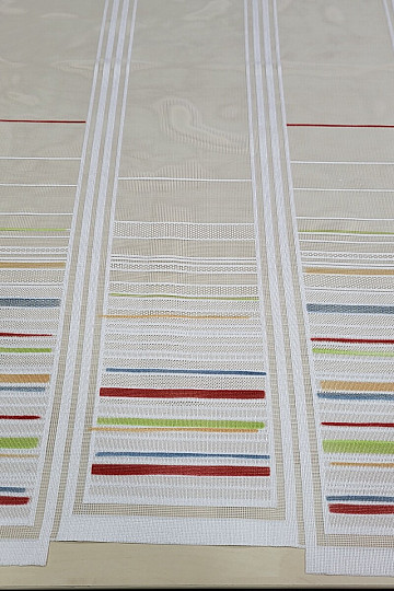 Gyermek függöny ólomüveg ablakon - jacquard Színes csíkok