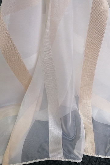Voile függöny CSÍKOS ARANY
