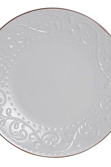Tányér sekély WHITE RELIEF 27,5x2cm fehér