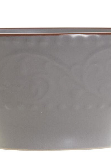 GREY RELIEF tál 14,7x7,7 cm szürke