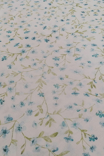 Mini sakura kék pamut szövet