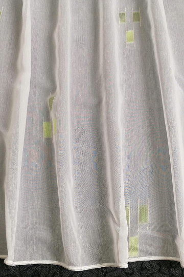 Voile függöny 12106/180/04 zöld mintás