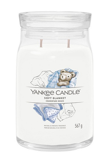 gyertya YANKEE CANDLE illat SOFT BLANKET üveg nagy 2 WICKS