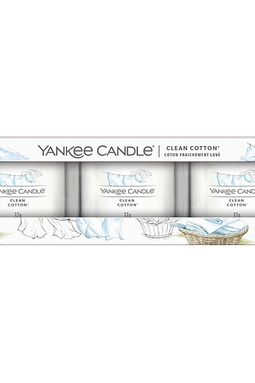 gyertya YANKEE GYERTYA illat CLEAN COTTON SZETT 3 db