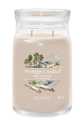gyertya YANKEE CANDLE illat SEASIDE WOODS GLASS LARGE 2 kanóc