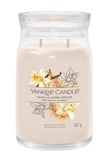 gyertya YANKEE CANDLE illat VANILLA CREME BRULÉE LARGE GLASS 2 kanóc