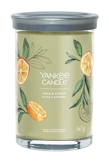 gyertya YANKEE CANDLE illat ZSÁLYA és CITRUS TUMBER LARGE 2 kanóc