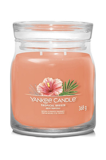 gyertya YANKEE CANDLE illat TROPICAL BREEZE GLASS MEDIUM 2 kanóc