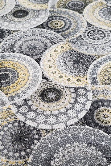 Díszszövet MANDALA szürke