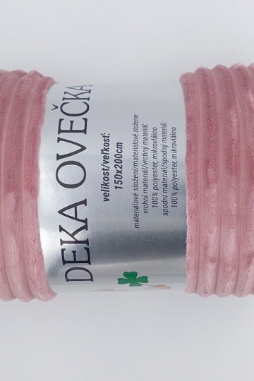 Takaró EXTRA puha bárány - kordbársony STAR PINK