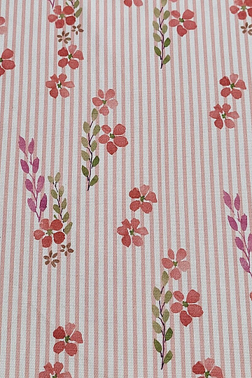 Dekoratív szövet AVIGNON PINK STRIPE