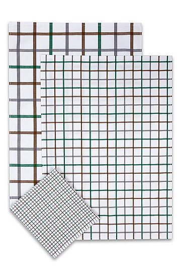 Jacquard konyharuhák MIX CHECK GREEN
