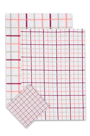 Jacquard konyharuhák SALMON CHECK MIX