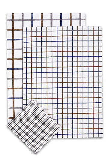 Jacquard törölközők MIX CHECK BLUE