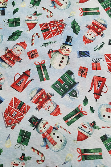 Dekoratív szövet MR SNOWMAN