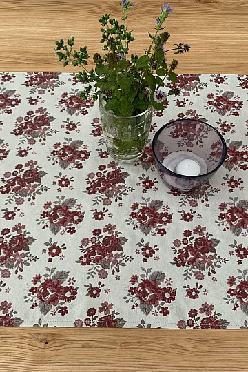 Abrosz és kendő TOSCANA VALERY FLOWER BORDO