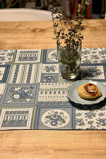 Abrosz és kendő TOSCANA VALERY PATCHWORK kék