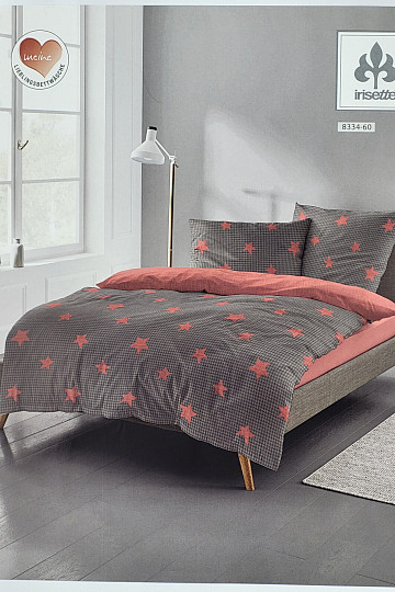 Luxus flanel ágynemű IRISETTE 8334-60 DUBLIN vörös csillagok