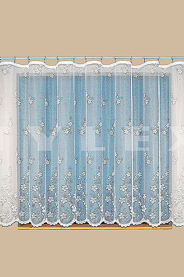 Jacquard függöny A3466 VIRÁGOS VIRÁGOK fehér