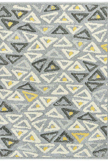 PORTLAND fekete-sárga darabos szőnyeg