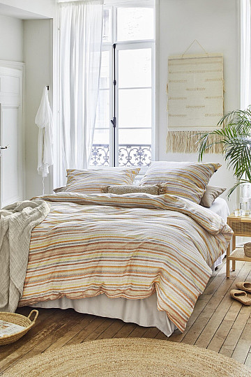 IRISETTE luxus puha krepp EASY 8513-50 narancssárga csíkok
