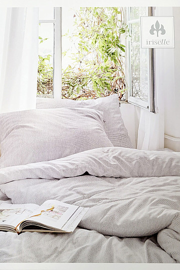 IRISETTE luxus puha krepp EASY 8514-11 szürke csíkokkal