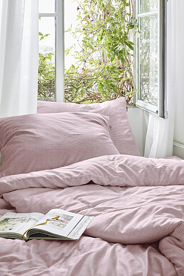 IRISETTE luxus puha krepp EASY 8514-60 rózsaszín csíkokkal