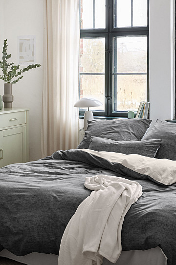 IRISETTE luxus pamut szatén WAVE 8557-11 antracit