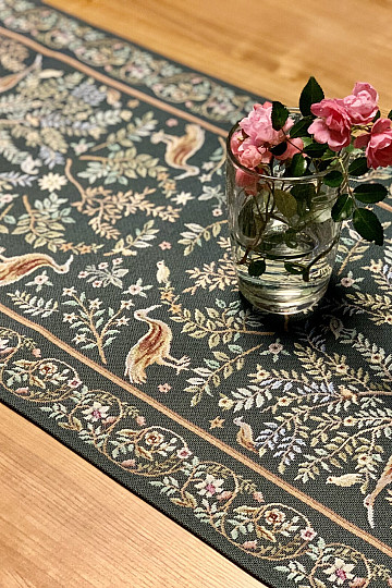 Gobelin terítő és sál WILLIAM MORRIS zöld