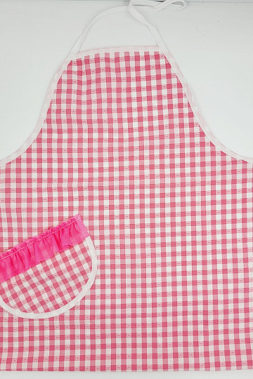Kötény vállpántos PINK HEART