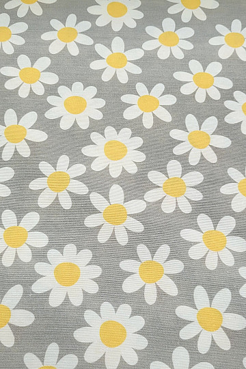Dekoratív szövet DAISIES GREY