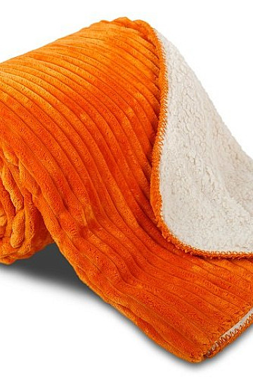 mikroszálas takaró EXTRA SOFT SHEEP kordbársony - rozsdás