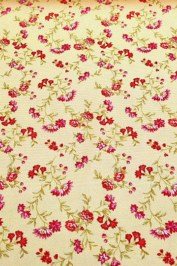 Díszszövet RÓMULO YELLOW MINI FLOWER