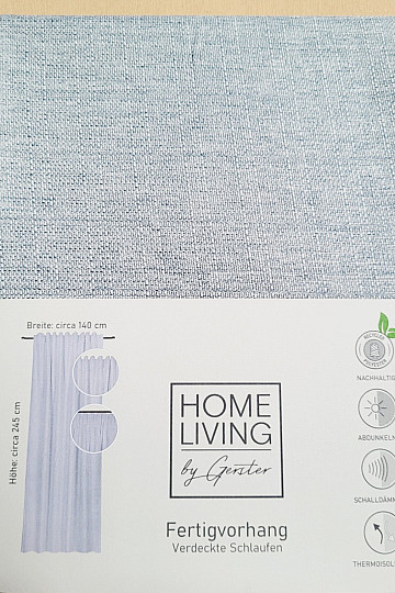 Luxus, kész függöny HOME LIVING szürke-kék