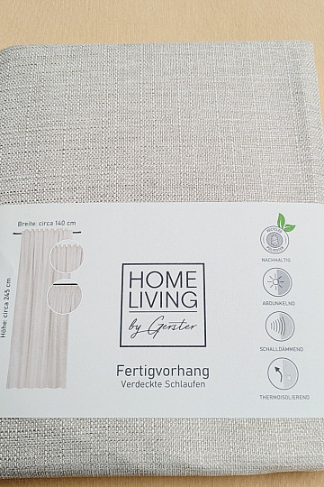 Luxus, kész függöny HOME LIVING bézs színben