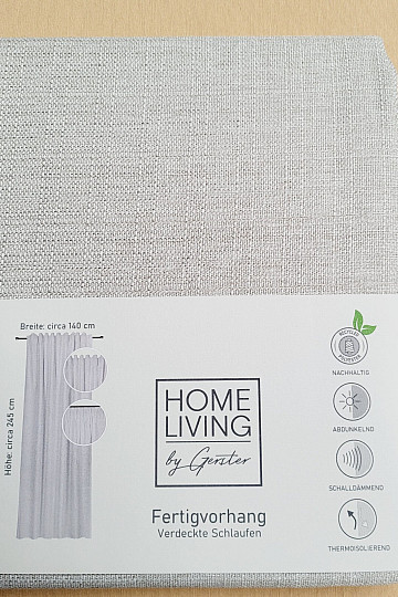 Luxus kész függöny HOME LIVING bézs szürke