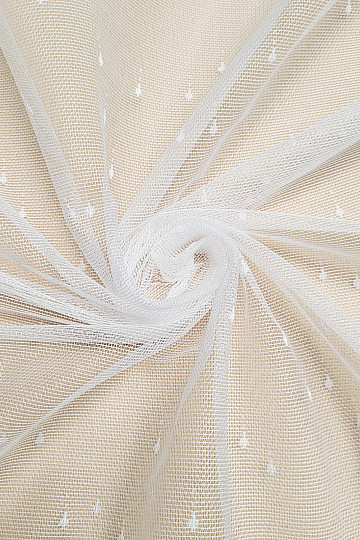 Jacquard függöny DROP fehér