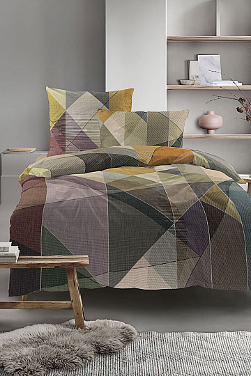 IRISETTE luxus pamutszatén WAVE 8639-90 MULTI