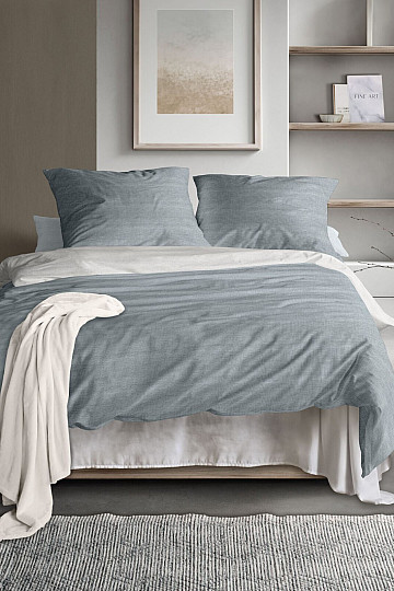 IRISETTE luxus pamutszatén WAVE 8557-20 KÉK