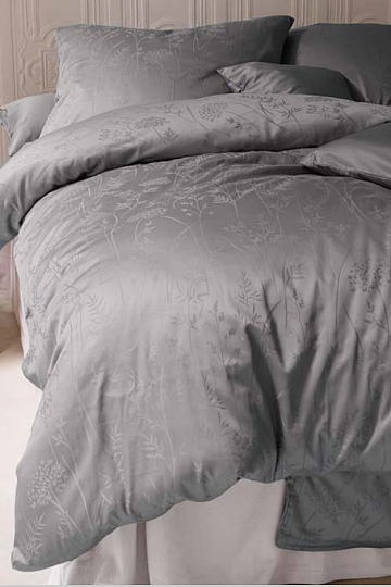 Luxus pamut damaszt RIO SÖTÉTSZÜRKE