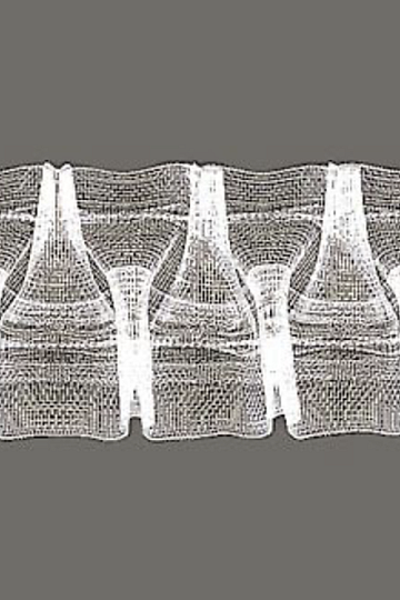 ZIGZAG függöny fodrozószalag 5 cm, 1:2