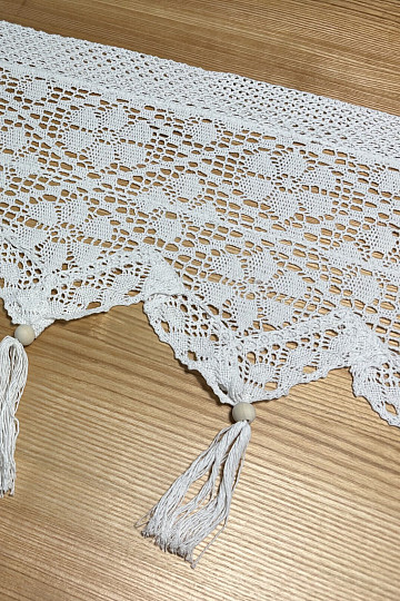 Kész ólomüveg függöny CROCHET LACE BEIGE