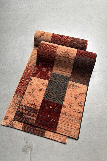 Luxus gyapjú futófelület ROYAL PATCHWORK zöld