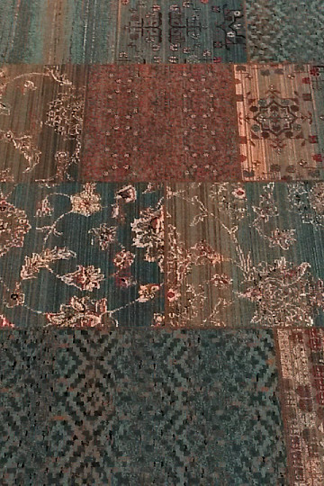 Luxus gyapjúszőnyegek ROYAL PATCHWORK zöld