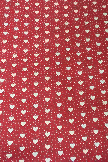 Pamutszövet MINI HEART piros