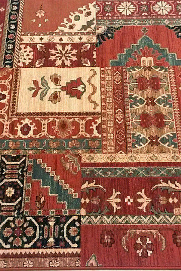 Luxus gyapjúszőnyegek ROYAL PATCHWORK multi red