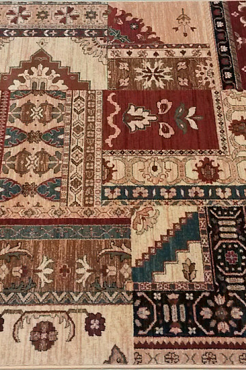 Luxus gyapjúszőnyegek ROYAL PATCHWORK multi krém