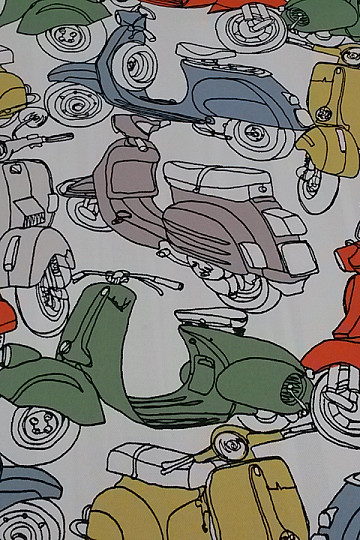Dekoratív szövet MOTOS fehér / színes